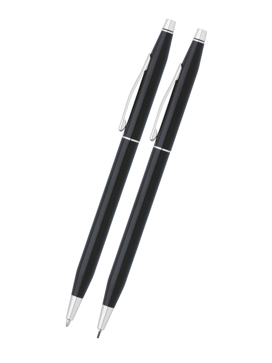 Set penna e matita laccate nere Classic Century®