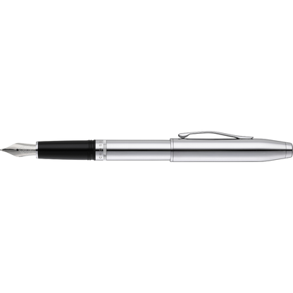 Foundry Polished Chrome con particolari cromati lucidi e pennino medio in acciaio inox – penna stilografica