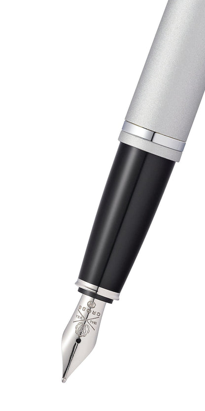 Calais Satin Chrome Fountain Pen